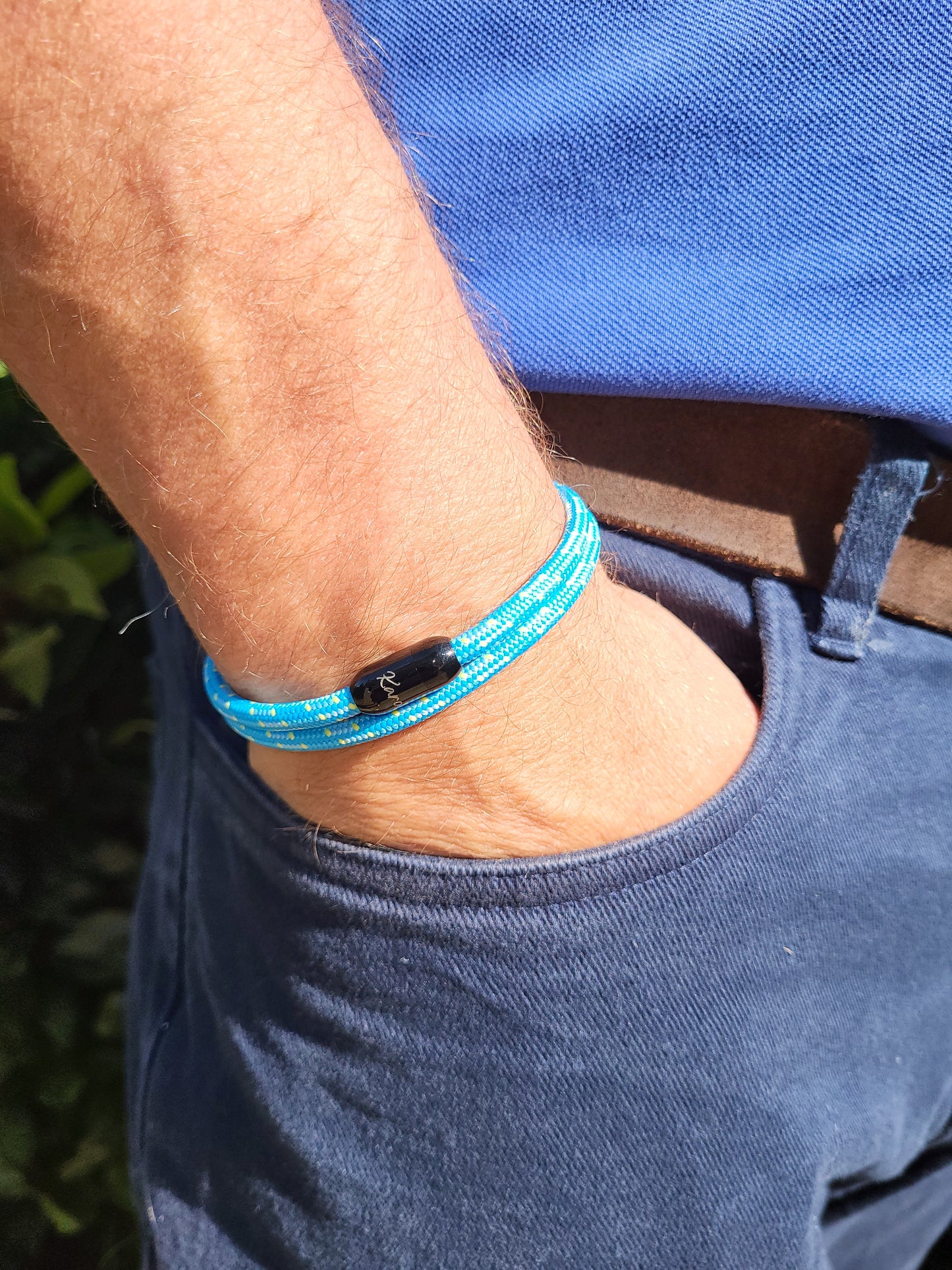 Light Blue Ensign Paracord Rope Bracelet - KarooEarth
