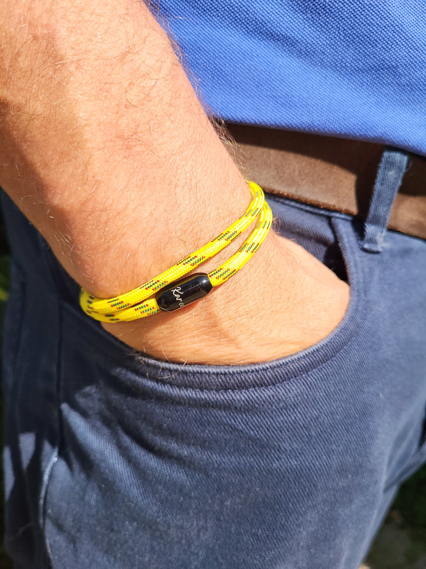 Yellow Paracord Rope Bracelet - KarooEarth