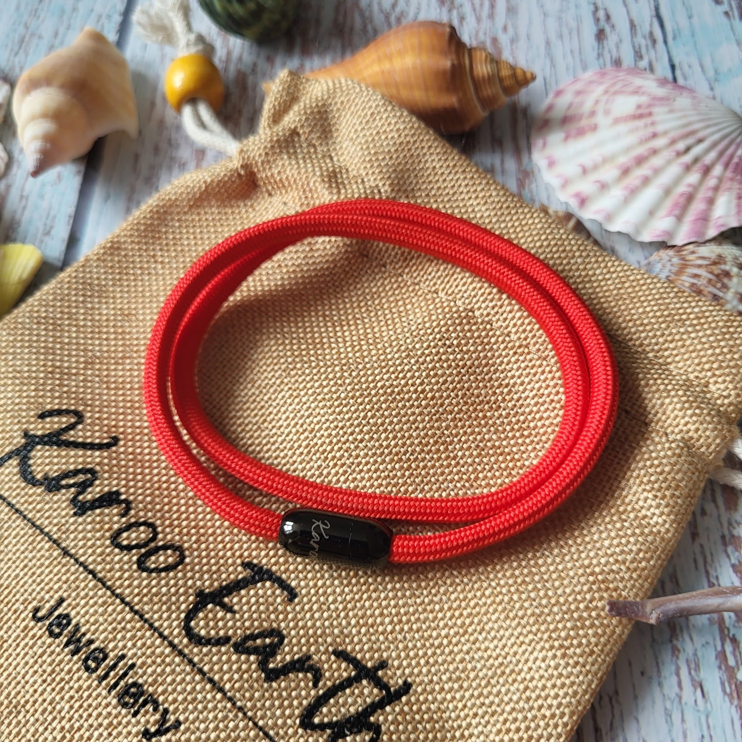 Burnt Orange Paracord Rope Bracelet - KarooEarth
