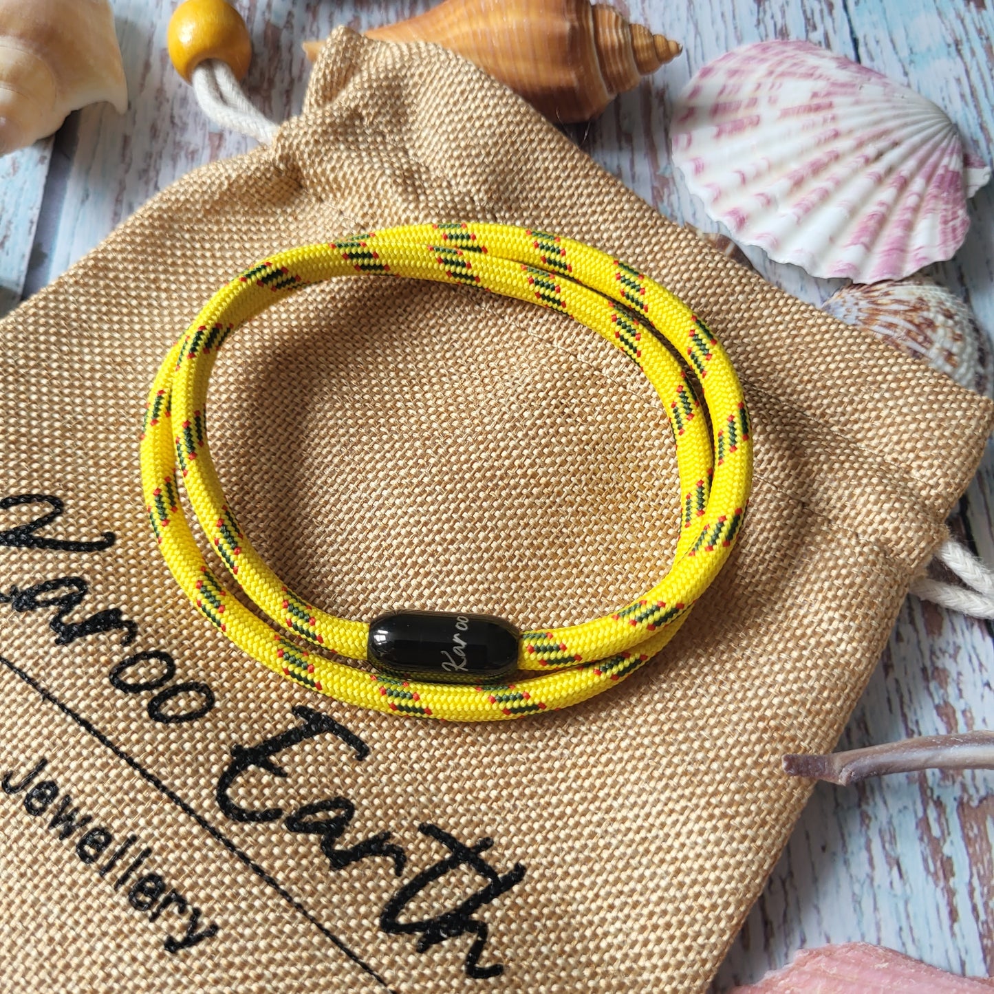 Yellow Paracord Rope Bracelet - KarooEarth