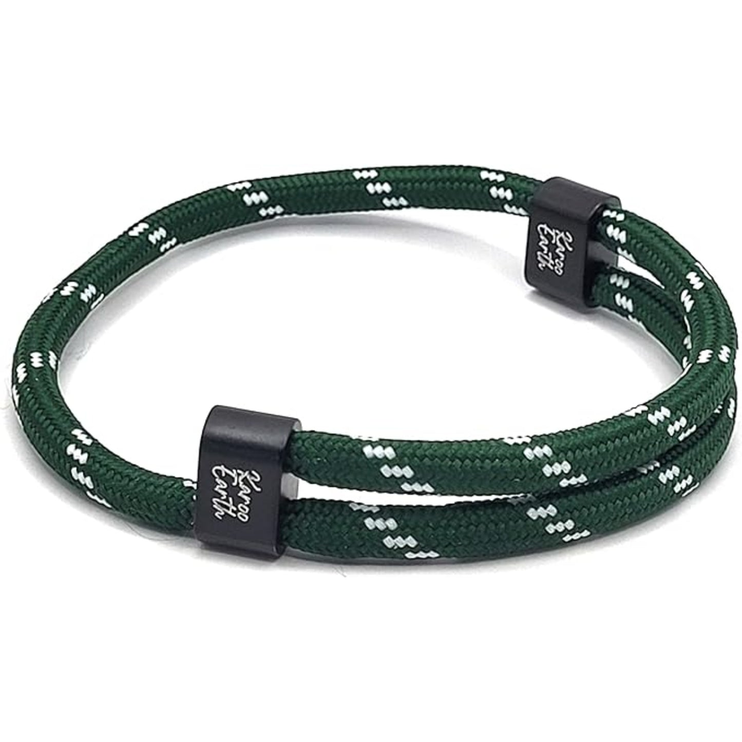 Green & White Karoo Earth Rope Adjustable Paracord Bracelet - KarooEarth