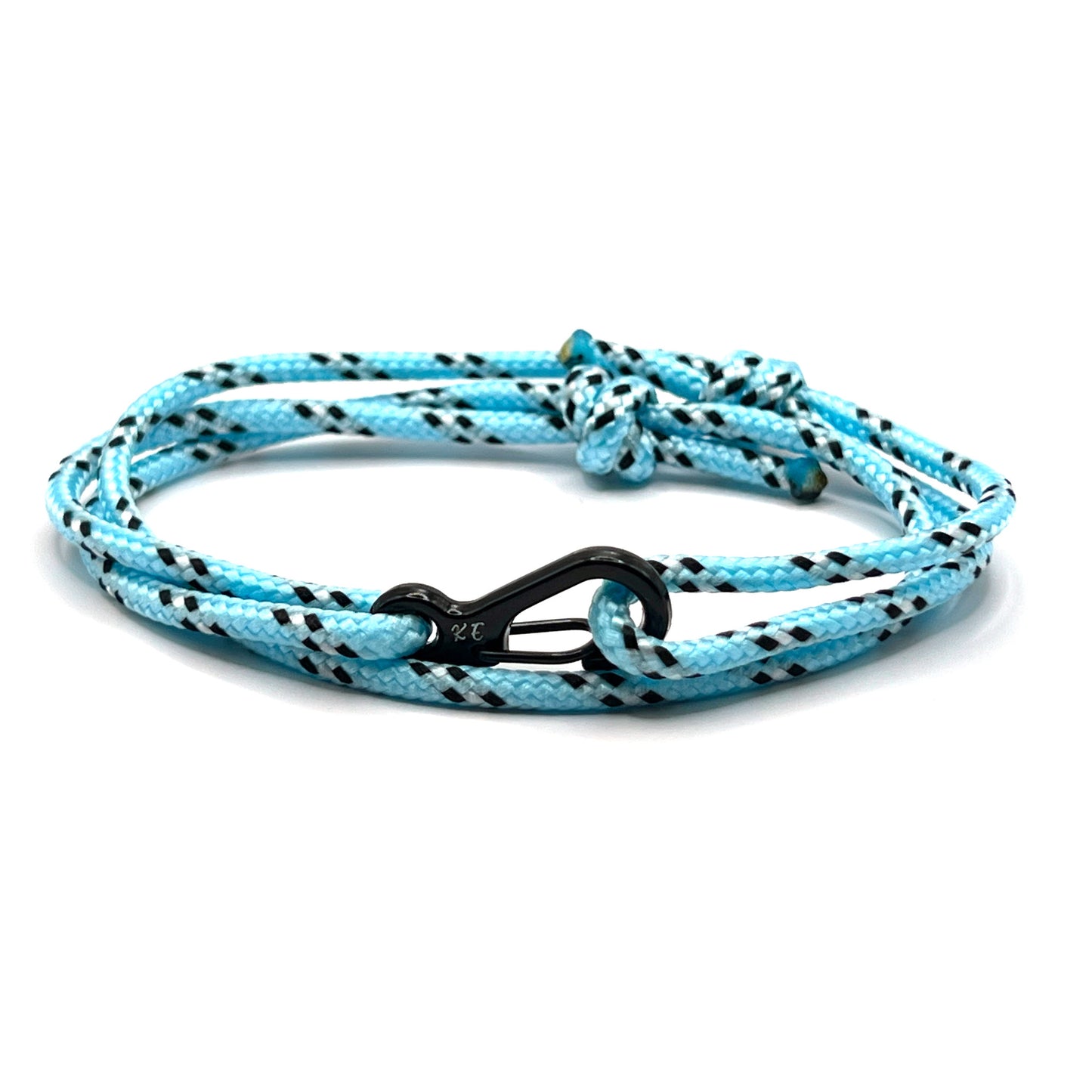Adjustable Turquoise Carabiner Rope Bracelet - KarooEarth