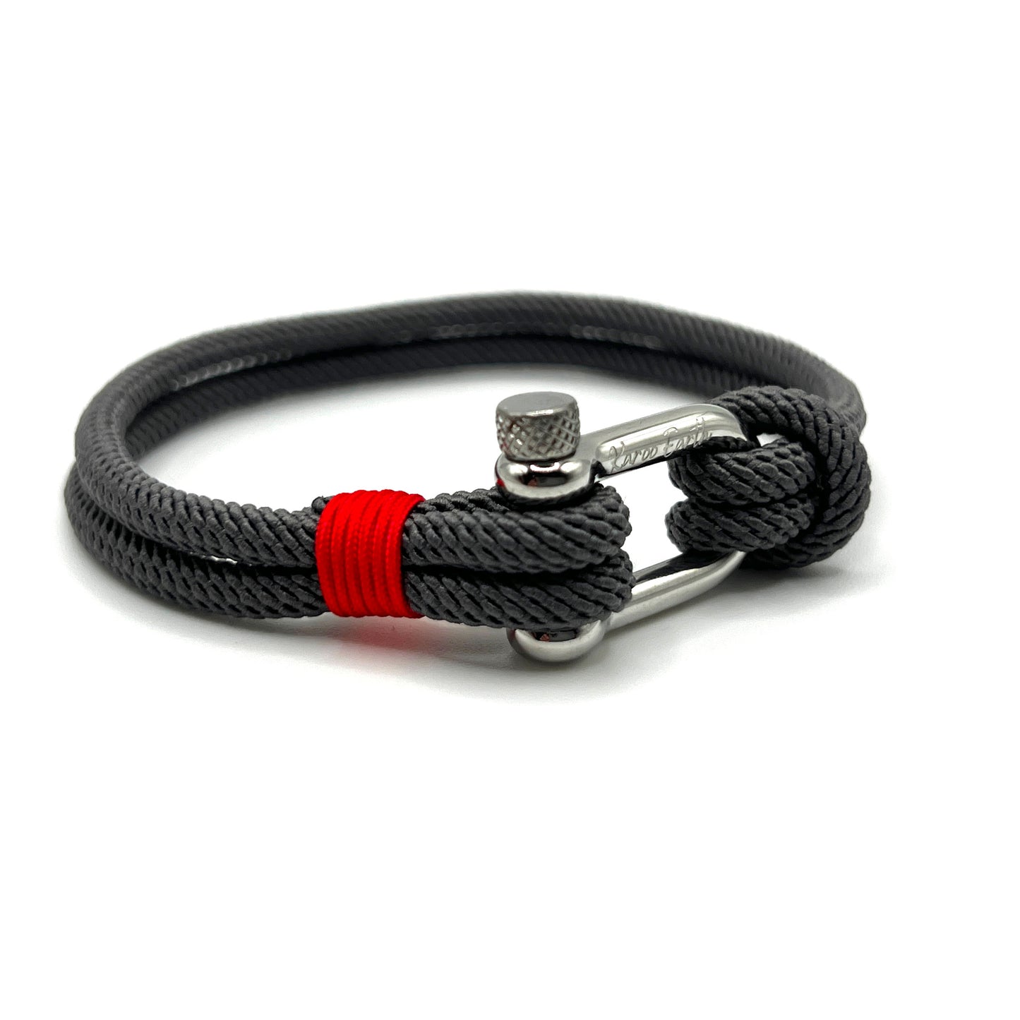 Grey Stainless Steel Nautical Sailing Rope Shackle Bracelet - KarooEarth