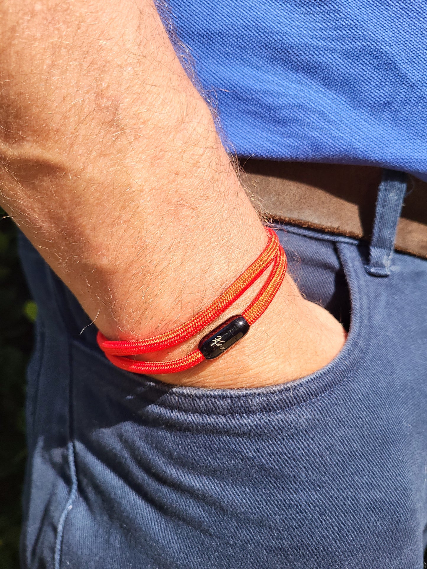 Burnt Orange Paracord Rope Bracelet - KarooEarth