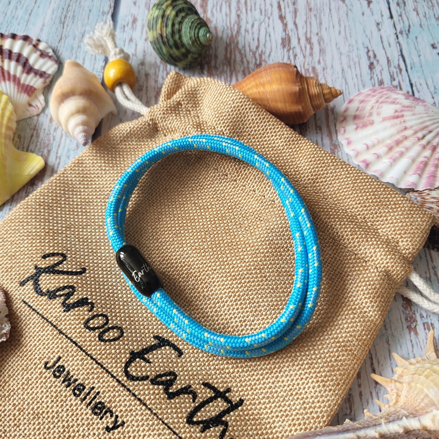 Light Blue Ensign Paracord Rope Bracelet - KarooEarth